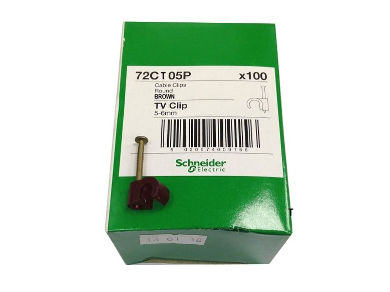 *CLEARANCE* (100) TOWER 5-6mm Brown Clips