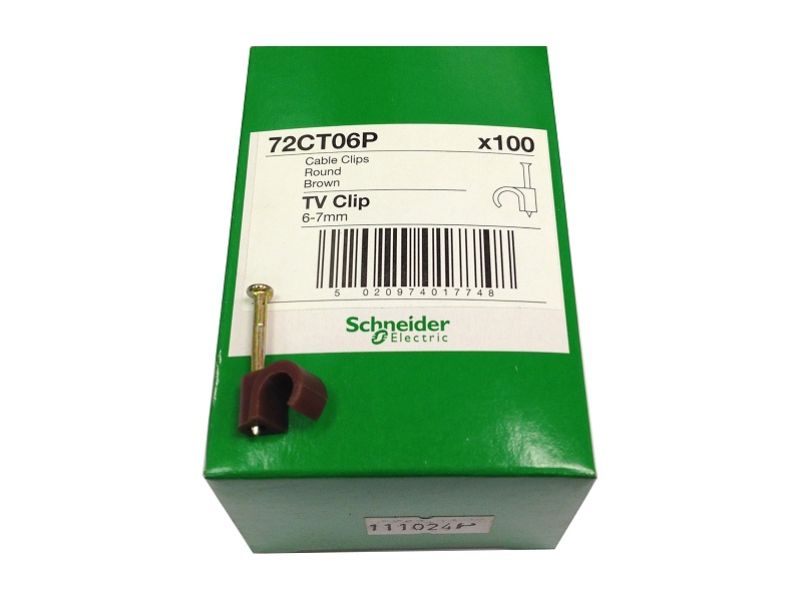 (100) TOWER 6-7mm Brown Clips