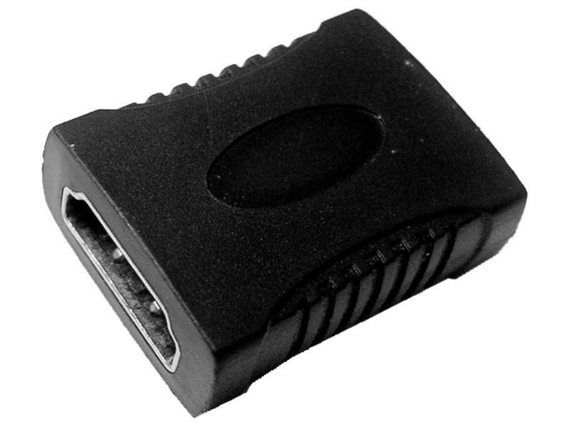 HDMI Straight Coupler Plastic BLACK