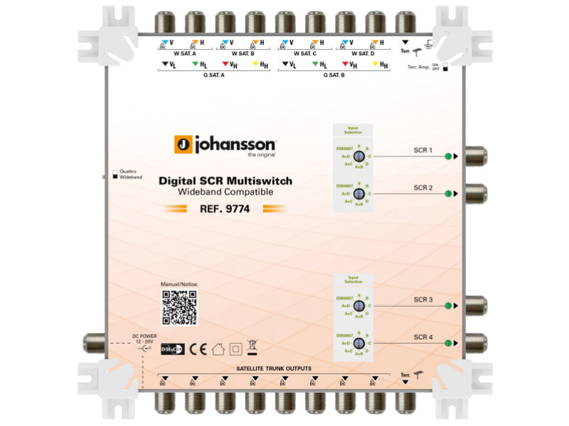 JOHANSSON 4 Way Sky Q™ Multiswitch