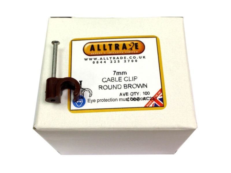 (100) FM PRODUCTS 7mm Clips BROWN
