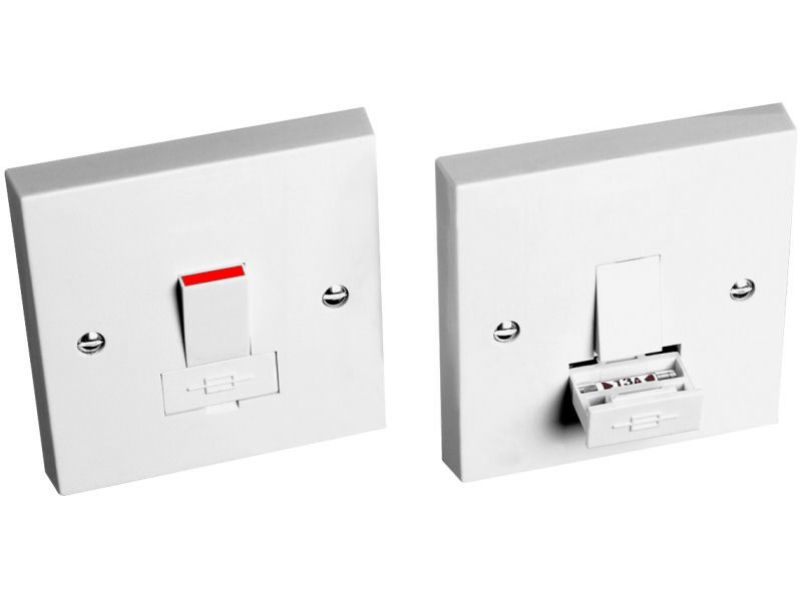 13A 1 Gang Mains Fused Spur SWITCHED
