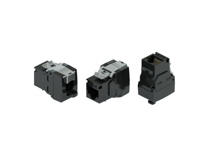 (12) KORDZ PRO CAT6 SlimCat Keystone BLACK