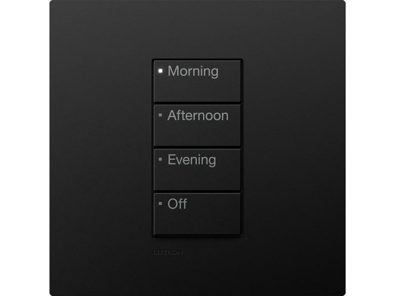 LUTRON RA3 4 Button Time Of Day BLACK