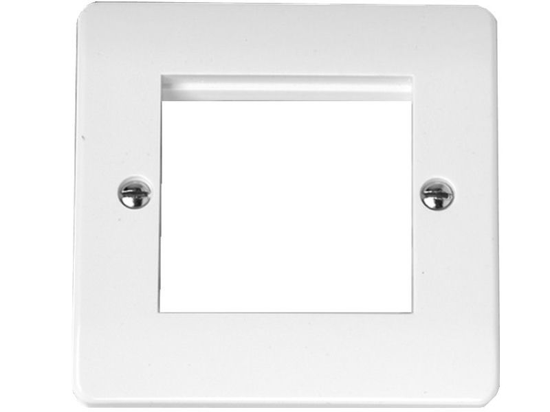 CLICK Outlet 2 Module WHITE Bevelled Edges