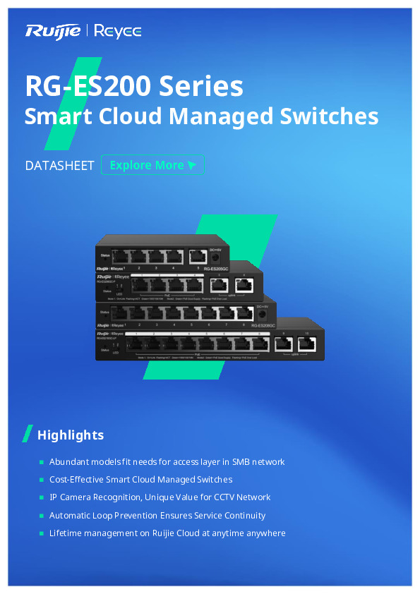 RUIJIE 26-Port Gigabit Smart Switch POE+