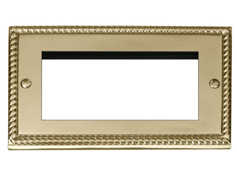 CLICK DECO Outlet Georgian Brass 4 Module