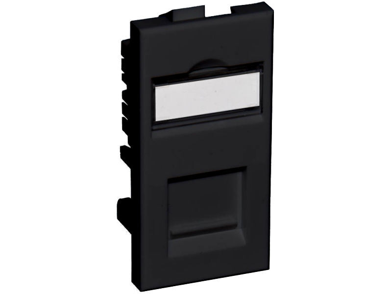 CAT6 CCS CAT6a RJ45 Euro Module BLACK