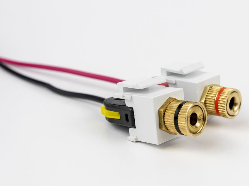 (8) SPEAKER SNAP Keystone Binding Post WH