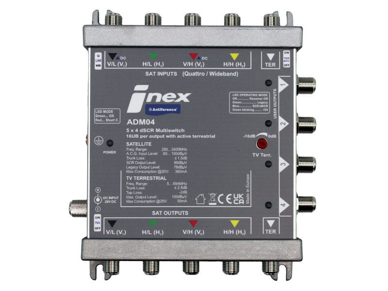 ANTIFERENCE iNex 4 Way Sky Q™ Multiswitch
