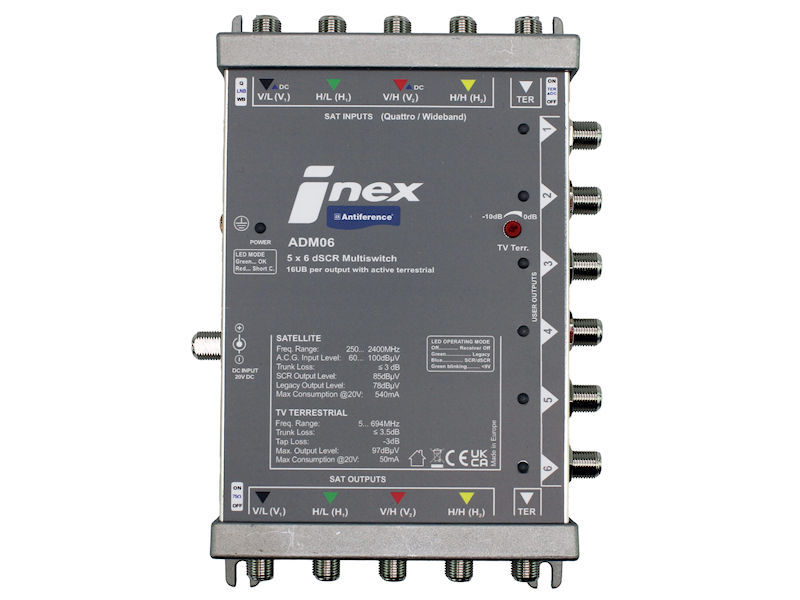 ANTIFERENCE iNex 6 Way Sky Q™ Multiswitch