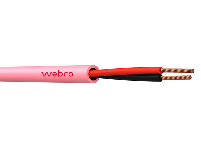 100m CABNEX 2 Core LSNH Speaker Cable PINK