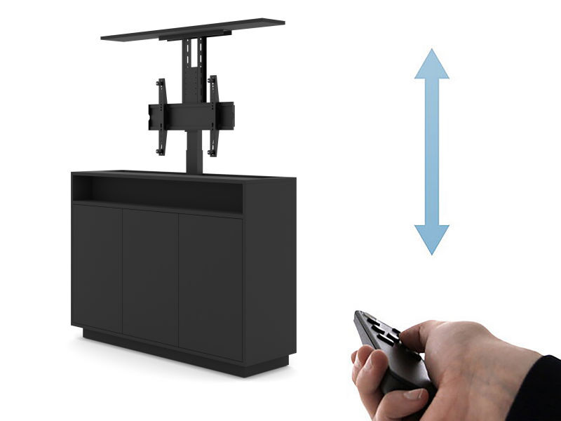 M AV Cabinet Pop Up TV Lift 55” BLACK