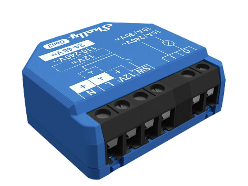 SHELLY Plus 1 Gen3 WiFi Smart Switch 16A