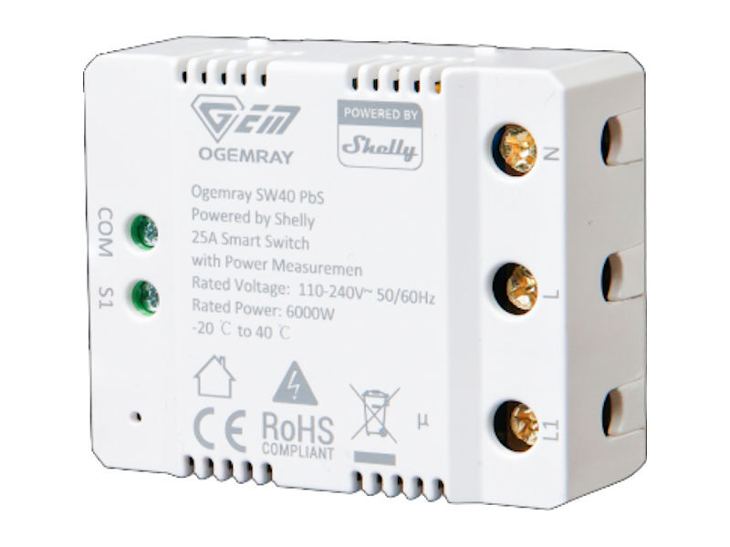 SHELLY ogemray 25A Smart Relay Switch