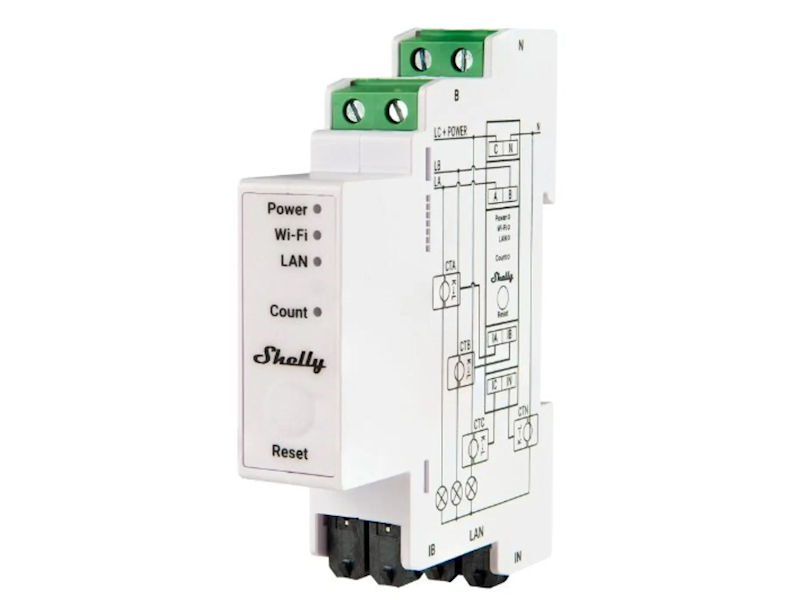 SHELLY 400A 3 Phase DIN Rail Energy Meter