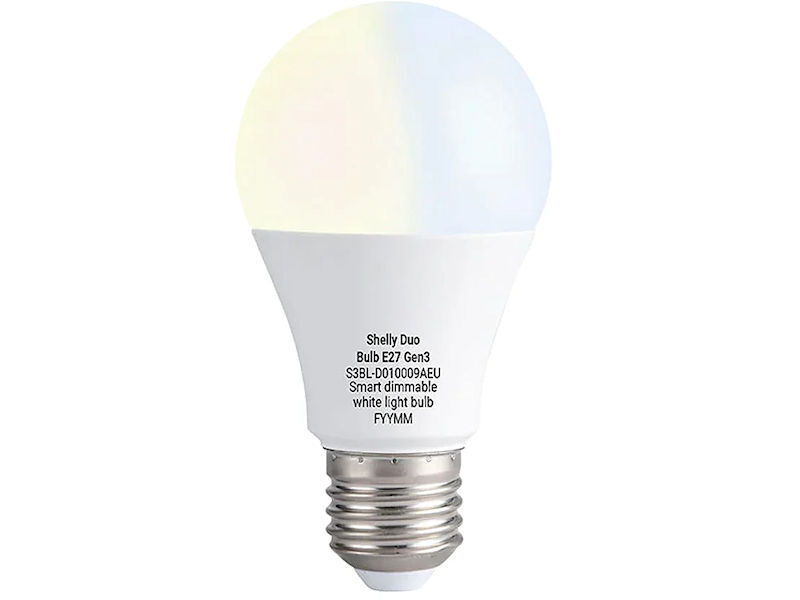 SHELLY Duo E27 WW/CW Gen3 Smart Lightbulb
