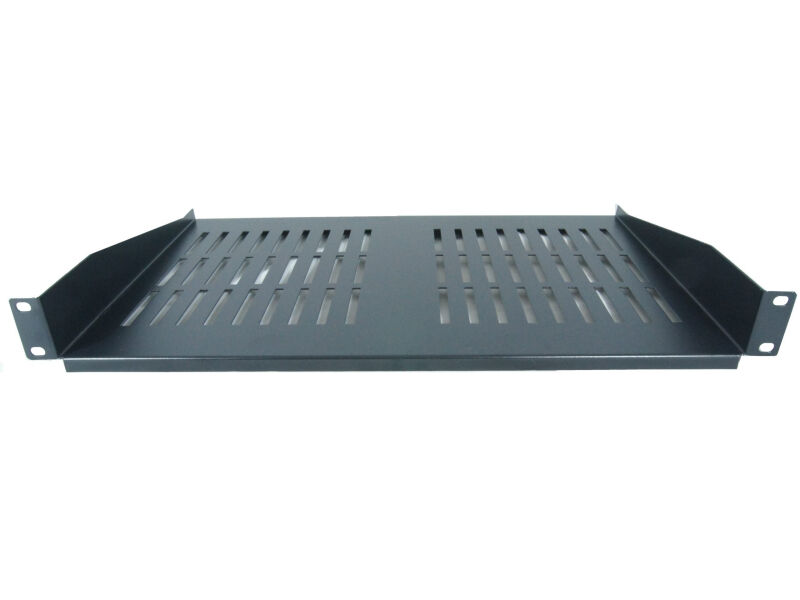 ALL-RACK Rack 1U Vented Shelf Black 300mm