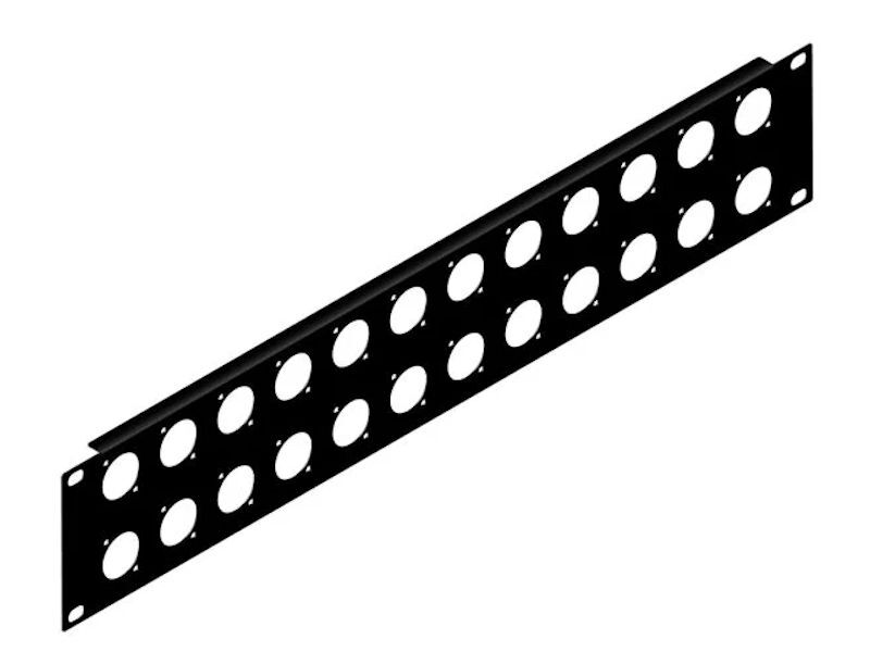 PENN-ELCOM 2U 24 Way Punched Panel
