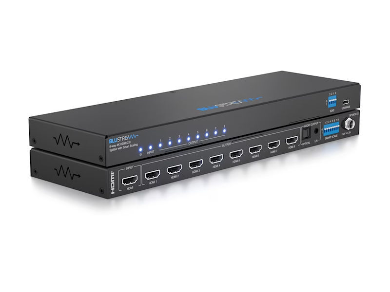 BLUSTREAM 8 Way 4K Splitter Smart Scaling