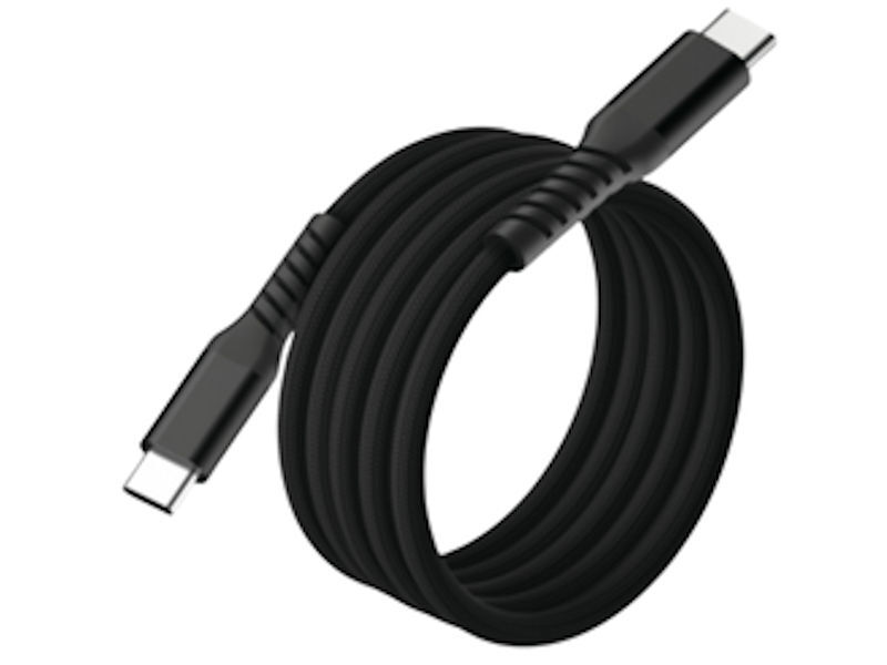 1m ISIX USB-C to USB-C Nylon Lead BLACK