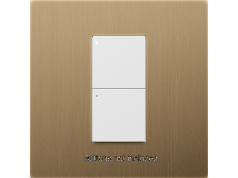 LUTRON RA3 Single Faceplate AGED BRASS