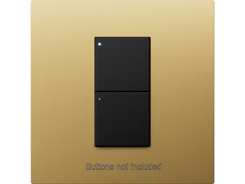 LUTRON RA3 Single Faceplate BRUSHED BRASS