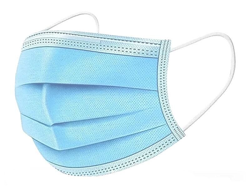 (50) 3 Ply Blue Protective Face Mask PPE