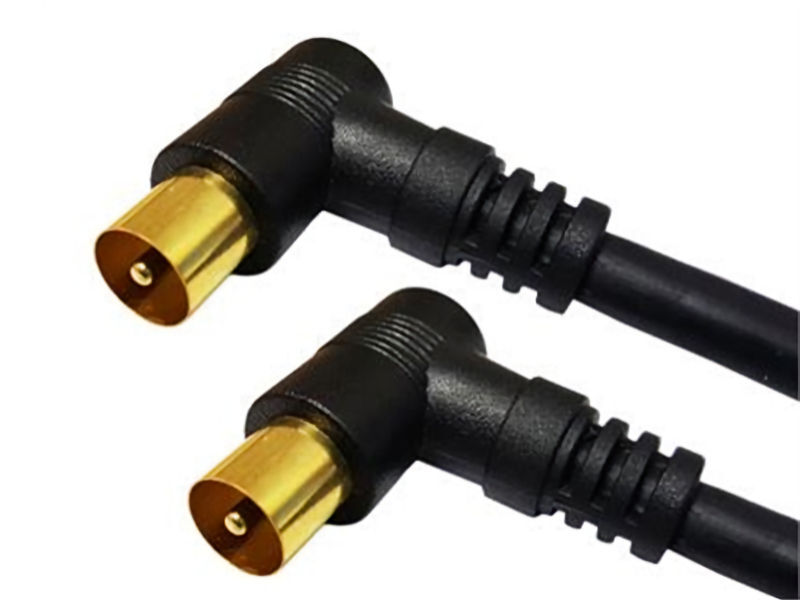 1m SAC Flylead 90° Coax Plug-Plug BLACK