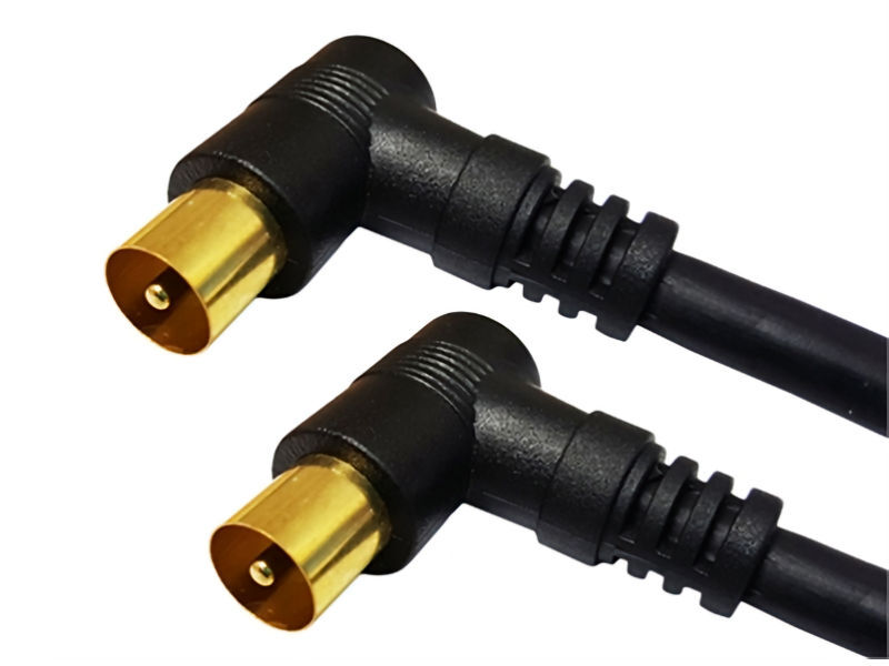 2m SAC Flylead 90° Coax Plug-Plug BLACK