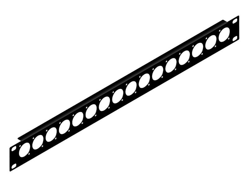 PENN-ELCOM 1U 16 Way Punched Panel