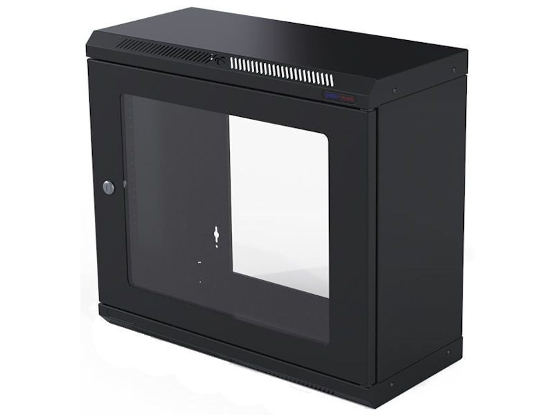 PENN-ELCOM Shallow Wall Cabinet 9U Black