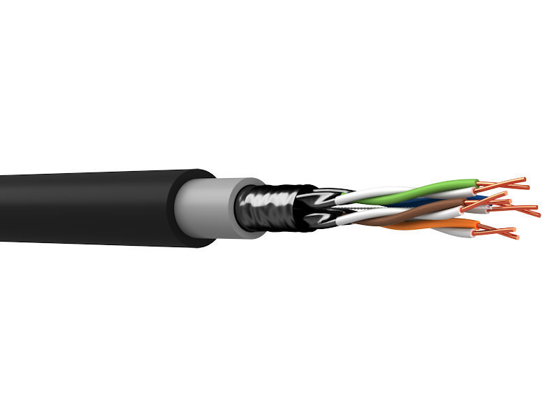 300m WEBNET CAT6a PE Black F/FTP