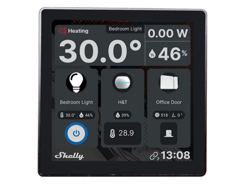 SHELLY 4" Touch Screen Wall Display BLACK