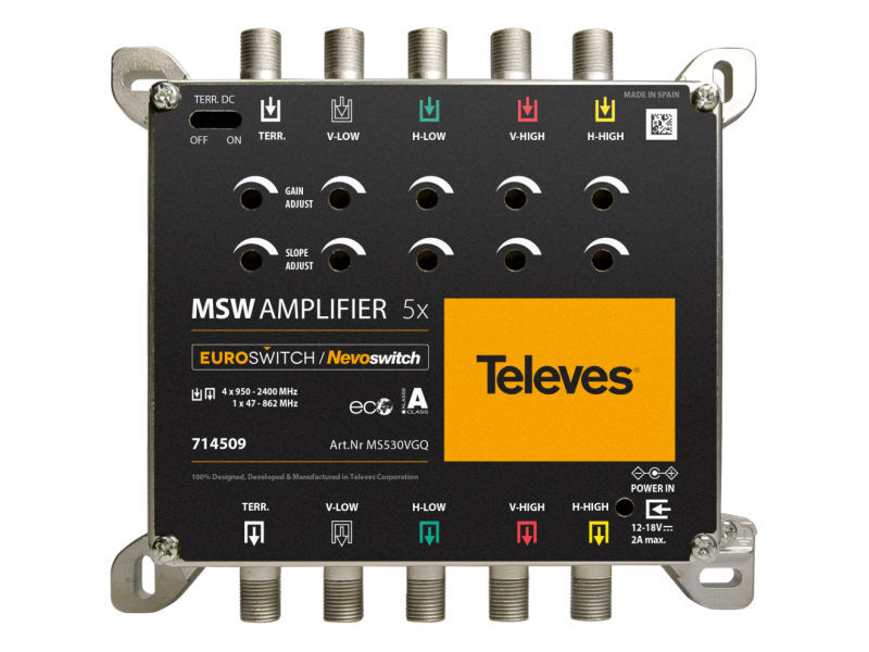 TELEVES Nevoswitch 5x5 Amplifier High-Gain