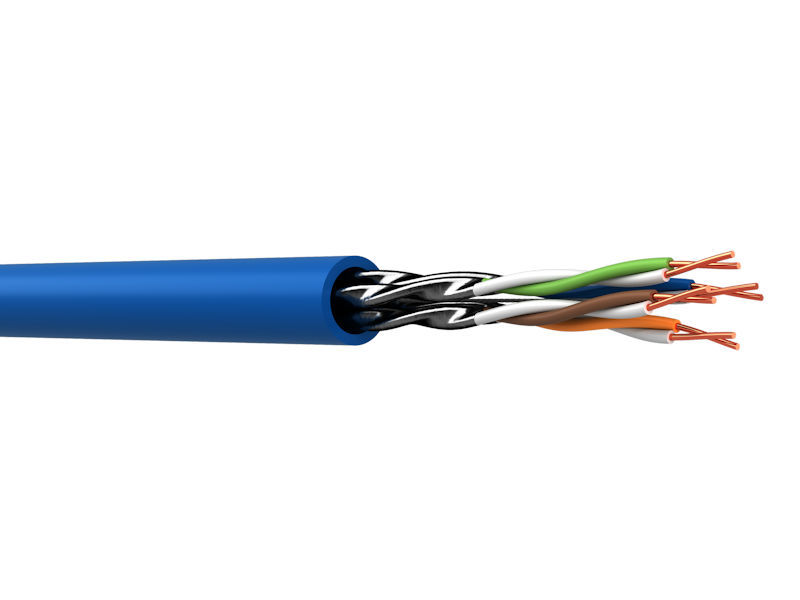 (m) WEBNET CAT6a LSZH Blue (Drum)