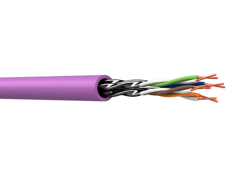 (m) WEBNET CAT6a LSZH Violet (Drum)