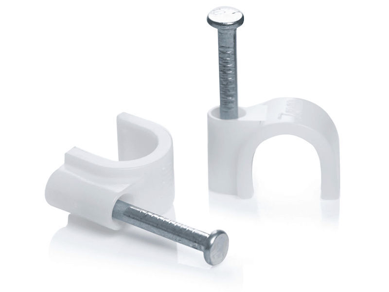 (100) BLAKE 6 / 7mm Round Clips WHITE