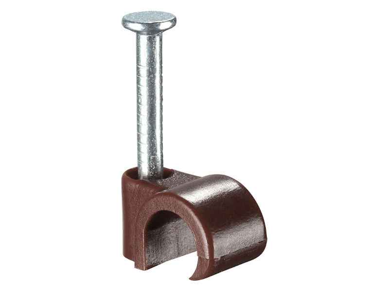 (100) BLAKE 6 / 7mm Round Clips BROWN
