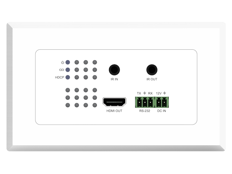 BLUSTREAM HDBaseT™ Wall Plate RX WHITE