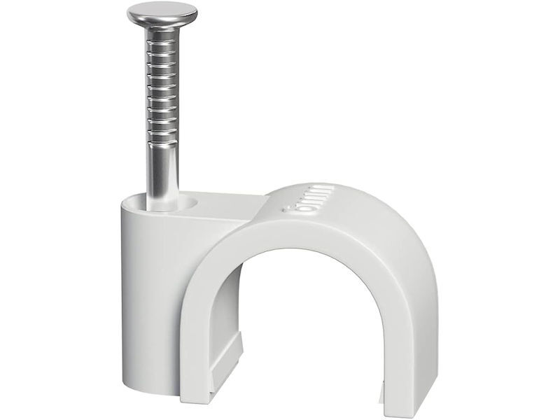 (100) FM PRODUCTS 6mm Clips WHITE