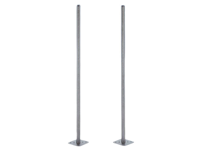 TAKEX 1.5m Pole - Silver/Galvanised - PAIR