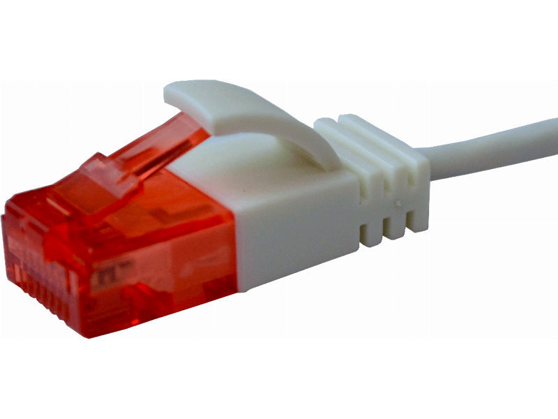 1m CAT6 U/UTP Cu Patch Lead SLIM WHITE