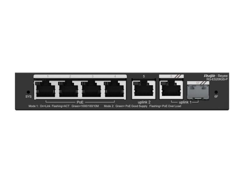 RUIJIE 6-Port Gigabit Smart Switch POE+