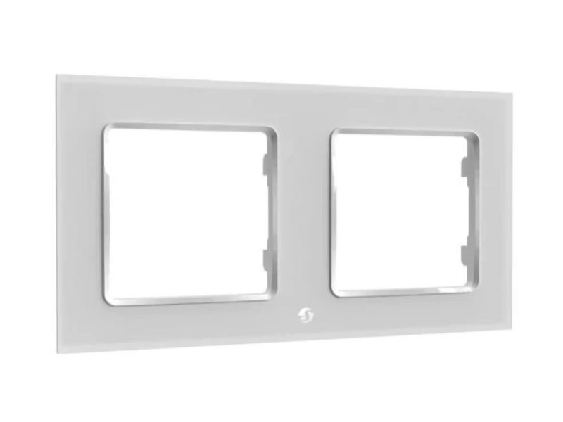 SHELLY 2 Gang Wall Frame WHITE