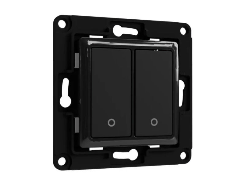 SHELLY 2 Button Wall Switch BLACK
