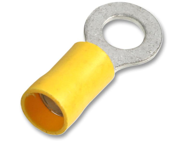 (100) Yellow Ring 10mm Stud