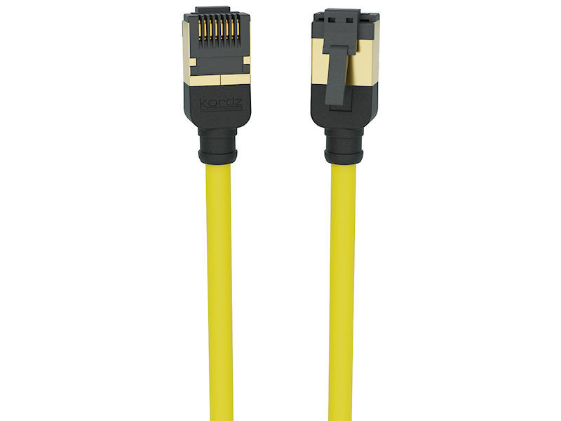 2.5m KORDZ CAT6a U/FTP Patch Lead YELLOW