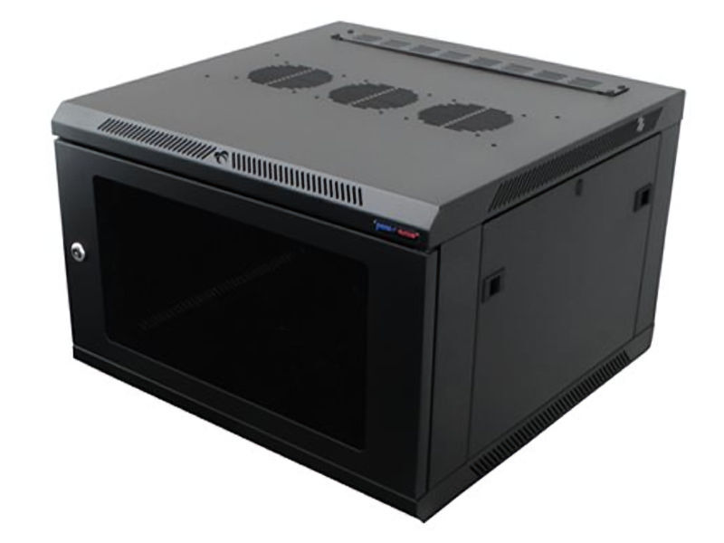 PENN-ELCOM Wall Mount Rack 6U Black