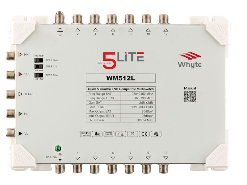 WHYTE 5 Lite Multiswitch 5x12 c/w PSU